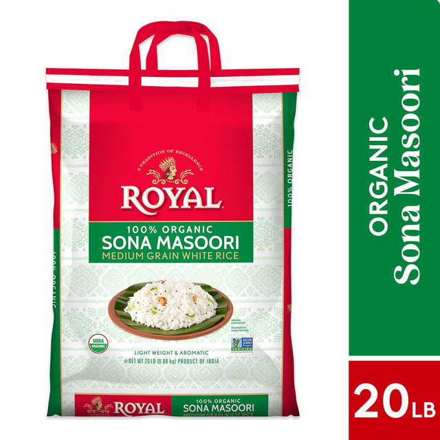 WHOLESALE ROYAL SONA MASOORI ORGANIC RICE 20 LBS. - Image 2