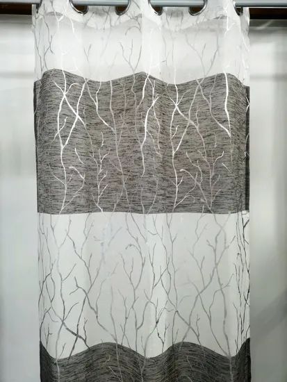 Home Textile Linen Looks Foiled Curtain - Image 1