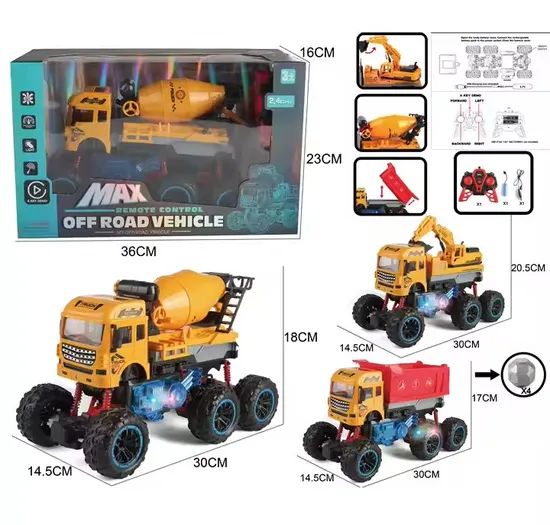 Engineering Inertial Model Climbing Remote Control Toy Car Origin China Function R/C Power Battery Size Miniature Net Weight - Image 2