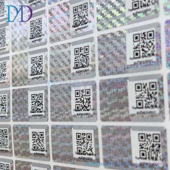 Custom Reflection Rainbow Holographic Stickers Security Labels Anti Counterfeit Labels Printing - Image 3