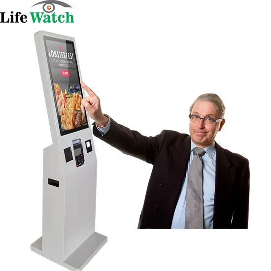 24 Inch Free Standing Touch Order Screen Self Service Vertical Payment Windows Android LCD Kiosk - Image 1