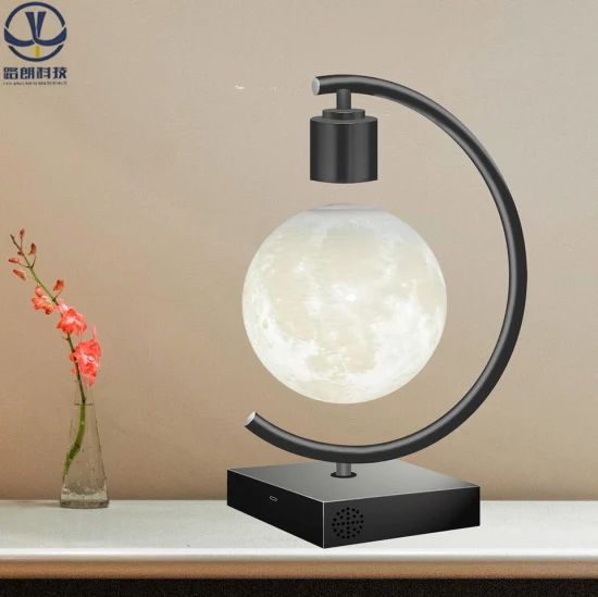 New Magnetic Levitating Moon Lamp Floating Levitation LED Light Bulb Table Lamps - Image 1
