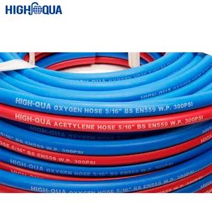 Rubber Welding Hose with En 559 Standard B.P 60bar W.P 20bar Color Color I.D 3/16"-3/8" Specification CE HS Code 4009310000 - Image 5