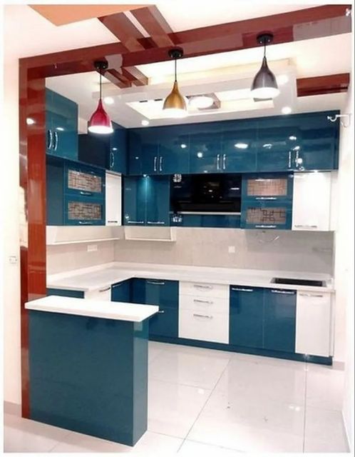 Modular Kitchen Service Material Wooden Warranty 1-5 Years Service Mode Offline Man Power 2-3 Person 3D Design Available - Image 2