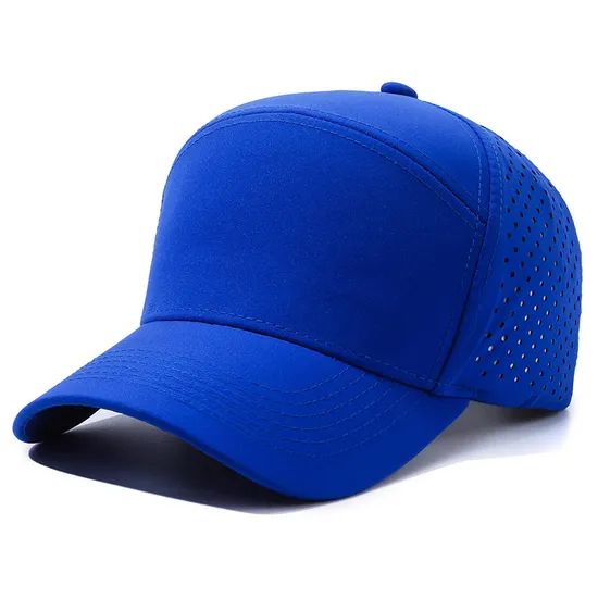 High Quality Breathable Quick Drying 6 Panel Laser Perforated Baseball Caps Sun Protection Hat Structured Mesh Trucker Hats - Image 4