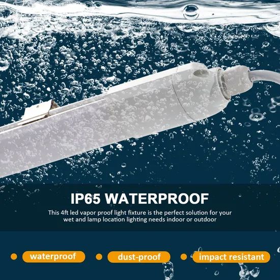 IP65 Waterproof LED Light Tri-Proof Fixture Linear With Motion Sensor - Image 4