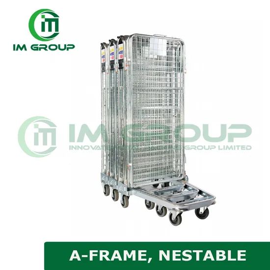 Logistics Storage Collapsible Steel Metal Security Wire Mesh Roll Pallet Cage - Image 3