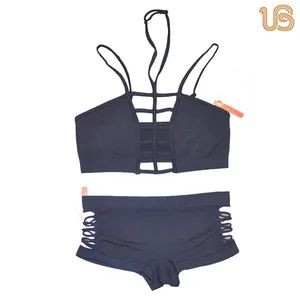 Seamless Lady Sexy Simple Bra and Panty Origin China Trademark UBUY Cup Size B Cup Bra Part Bra Cup Technics Knitted Model NO. UBU104 - Image 1