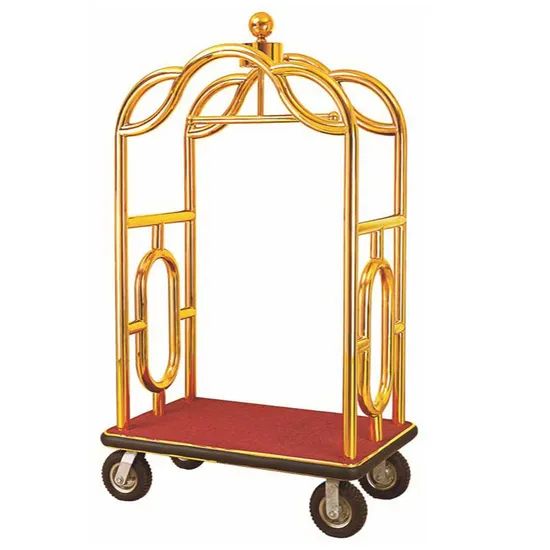 Hotel Lobby High Standard Concierge Bellman Cart Baggage Luggage Trolley - Image 5