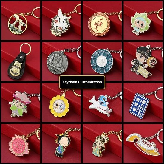 Customizable Shapes Patterns Logos Creative Metal Pendant Keychains for Promotional Gifts Advertising - Image 2