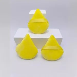 OEM Flocking Sponge Triangle Velvet Loose Powder Puff Sponge Origin China Trademark OEM Shape Triangle Size 70*61*10mm HS Code 69139000 - Image 5