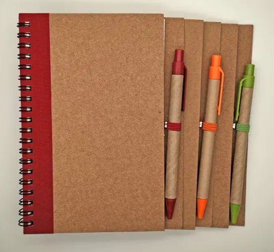 New Design Customized Spiral Notebook with Craft Paper Pen - Image 1