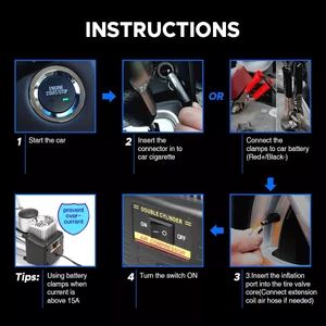 Factory Direct Sales Car Tire Inflator Portable Air Compressor Pencil Tire Inflator - Image 6