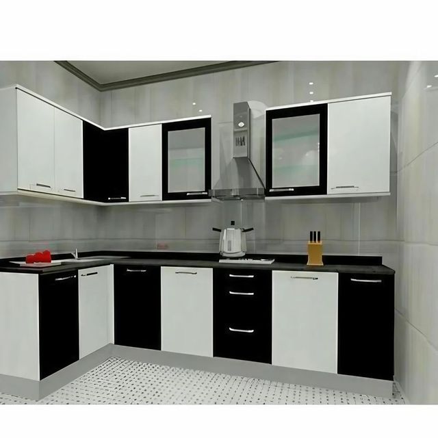 PVC Modular Kitchen Material PVC Kitchen Shape All 3D Design Available Yes Style As Per Requirement Service Location Type - Image 1
