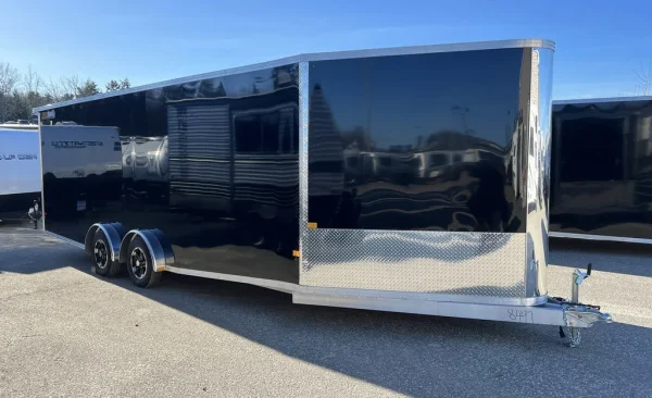 Enclosed Trailers / 2024 Sno Pro 7.5×22 Aluminum 4-Place Drive In/Out w/Extra Height, Mats & Guides, Canopy - Image 4