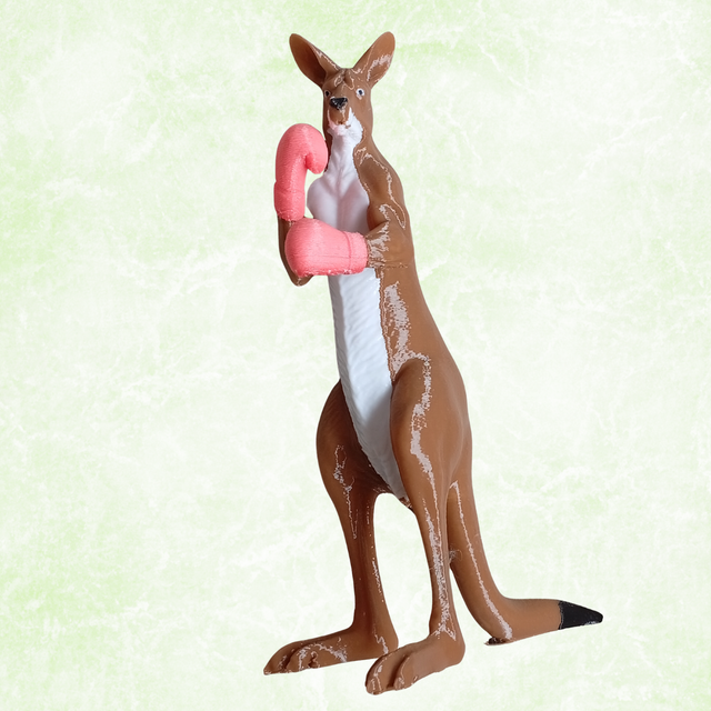 Funny Boxing Kangaroo Decorative Statue – 3D Printed PETG Home & Outdoor Decor – 18 cm - Image 4