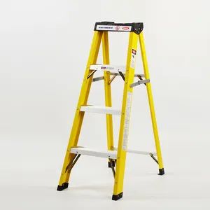 Folding Fiberglass Stairs with Red Color MOQ 200 PCS Height 120cm Weight 5.8kgs Loading 150kg Thickness 1.4mm Max Load 150 - Image 2