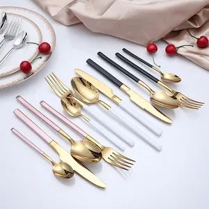 Modern Colorful Handle Stainless Steel Gift Box Flatware Cutlery Set - Image 5