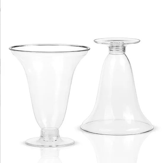 Fancy Shape Disposable Juice Plastic Cups 3oz Cocktail Martini Glass - Image 3