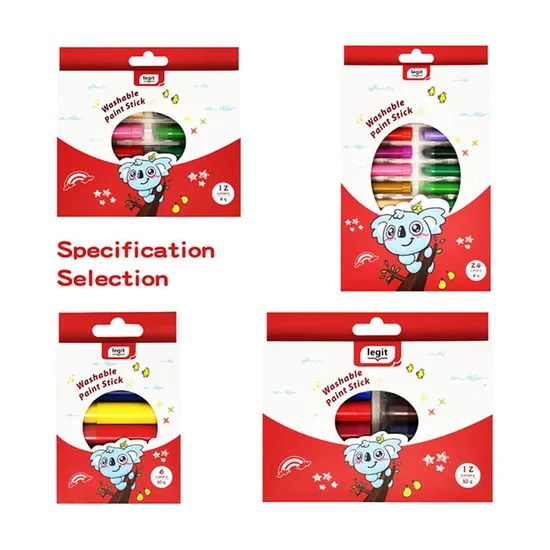 24 Color Kid Friendly Drawing Tools Quick Dry Paint Stick - Image 2