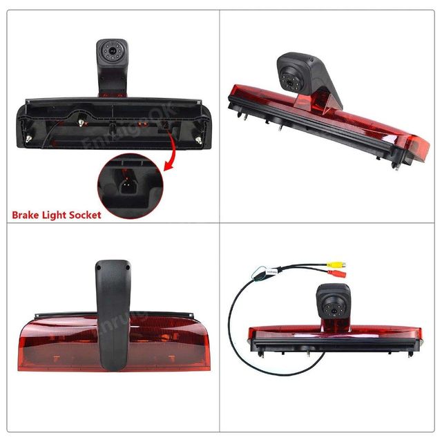 EnruigeOK Rear Brake Light Reverse Camera For Ford Transit Connect 2014-2023 & 7" Monitor - Image 5