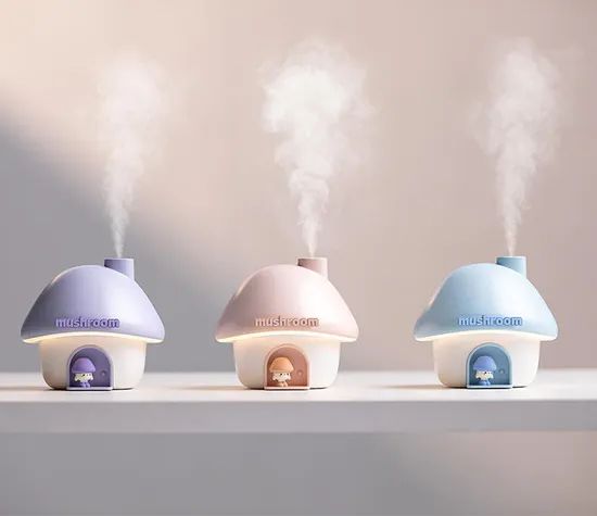 Hot Sale USB Rechargeable Cute Mushroom Humidifier Small Air Humidifier - Image 1
