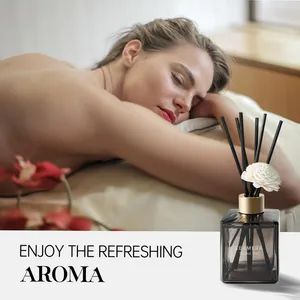 200ml Wholesale Wedding Luxury Design Gift Set Packaging Box Aroma Rattan Sticks Glass Bottle Reed Diffuser - Image 4