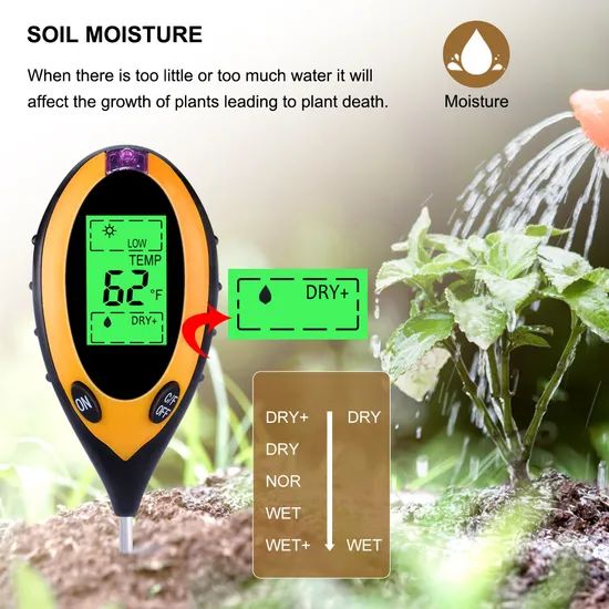4 in 1 Soil Tester pH Moisture Meter Temperature Light - Image 5