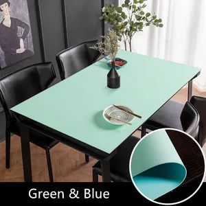 LFGB Tablecloth Waterproof PU PVC Leather Kitchen Table Runner Mat Desk Mats - Image 4