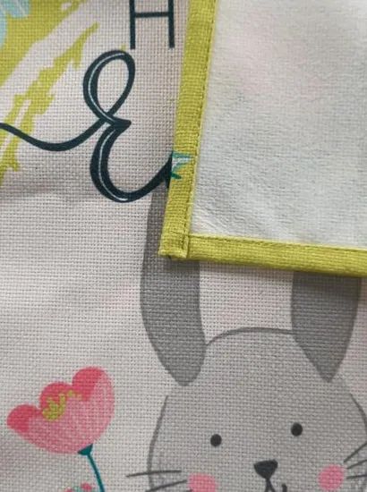 Custom Digital Print Easter Rabbit Table Mat Used for Easter Crowd Adult Shape Square Origin China Style Easter Pattern - Image 2