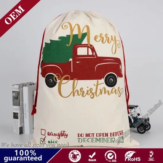Drawstring Backpacks Christmas Gift Cotton Bag Origin China Brand Name OEM Material Canvas Pattern Type Logo HS Code - Image 4
