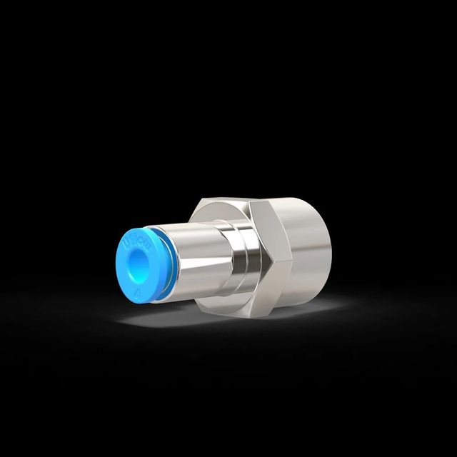 Female Connector -Uflow Automation Fluid Air Size 10 inch Color Silver No. of Pins 2 Max. Voltage 10 bar Material Stainless - Image 1
