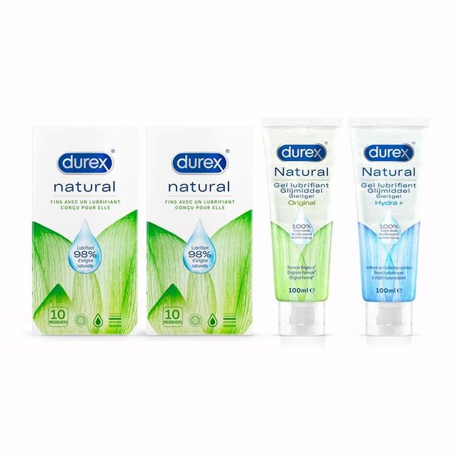 Durex Play Lubricant Versatile Mix Pack for Women and Men - (2-in-1 Massage Gel with Aloe Vera Extracts, Naturals, Play Feel) Set with Water-Based Lubricant for Sex & Condoms Suitable for Sex & Condoms 400 ml - Image 1