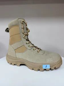 Two-tone Khaki Combat Tactical Boots Color Khaki Origin Hebei Gender Unisex Element combat Toe Style Round Season - Image 1