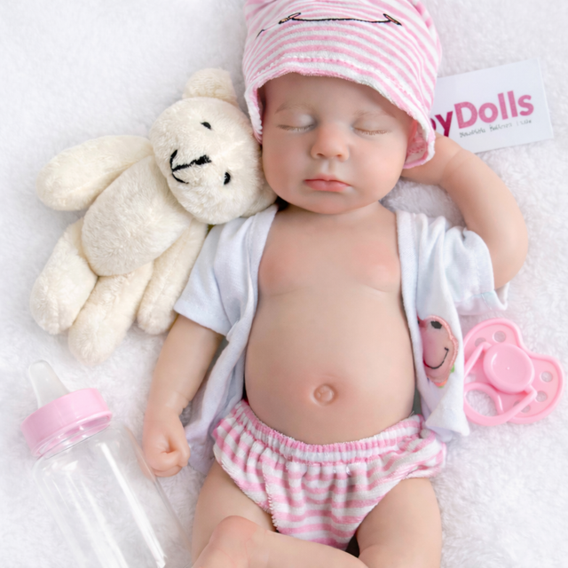 Reborn dolls (Full Body Silicone Reborn Doll) Size 33cm Texture Soft Material Silicone Body Type Full Body Finish Hand-painted - Image 4
