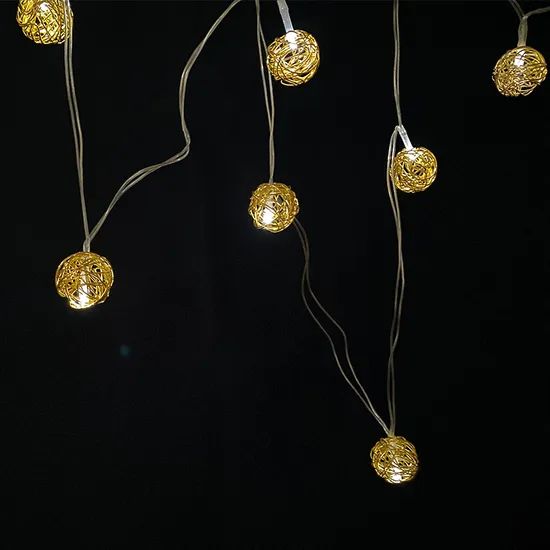 Iron Solar LED String Lights for Christmas Festival - Image 3