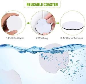 Custom Blank Round Promotion Coaster Mat Sublimation Neoprene Car Coasters - Image 5