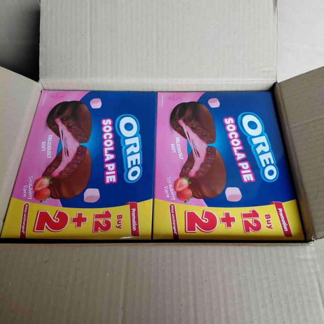 Premium Quality Oreo Vanilla Chocolate Biscuit / Oreo Socola Pie Strawberry - 13.83oz (392g) for wholesale export - Image 3