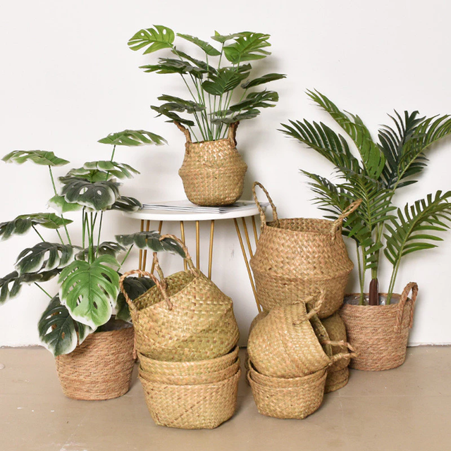 Handwoven Natural Seagrass Basket - Sustainable & Stylish Storage from Vietnam - Image 3