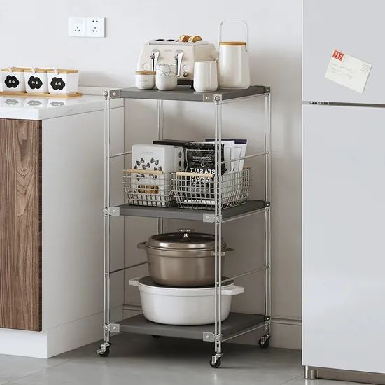 Custom Kitchen Storage Shelving Units Shelves Organizer Microwave Metal Shelf Rack - Image 6