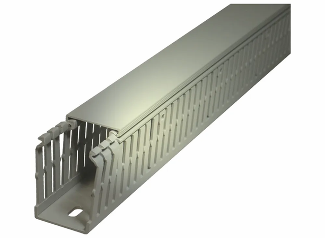 PVC Cable Duct Color Grey. Material PVC Length 1 mtr, 2mtrs. Width 20 mm to 160 mm Height 25 mm to 150 mm Usage/Application control panel - Image 2