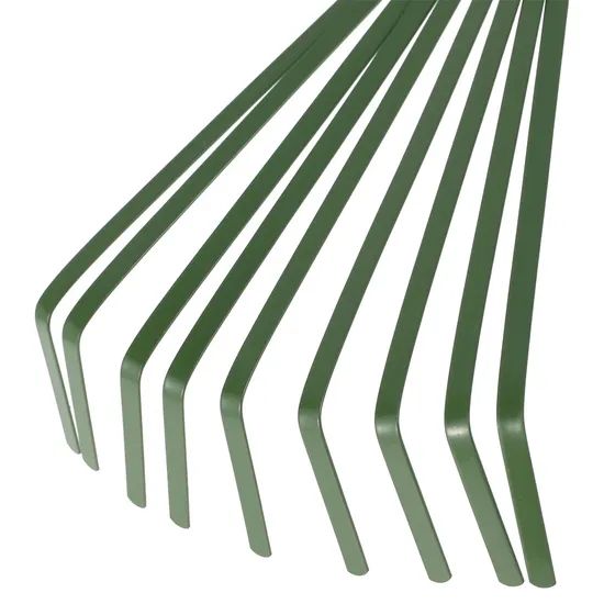 9 Teeth Garden Rake 15.5 Inch Grass Rake Hand Rake Leaf Broom with Grip Cleaning Rake Pet Excrement Rake Gardening Tools - Image 5