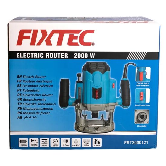 Fixtec 2000W Power Electric Wood Router Tool Routers Wood Router with 9PCS Router Bit Sets - Image 6