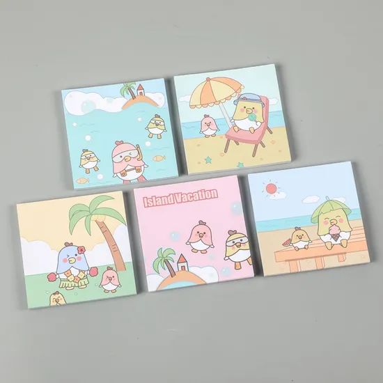 PVC Cartoon Cover Sticky Notes Pad Shape Cubes Origin China Model NO. m65 Size Customized Color Multicolor Stick-up - Image 6