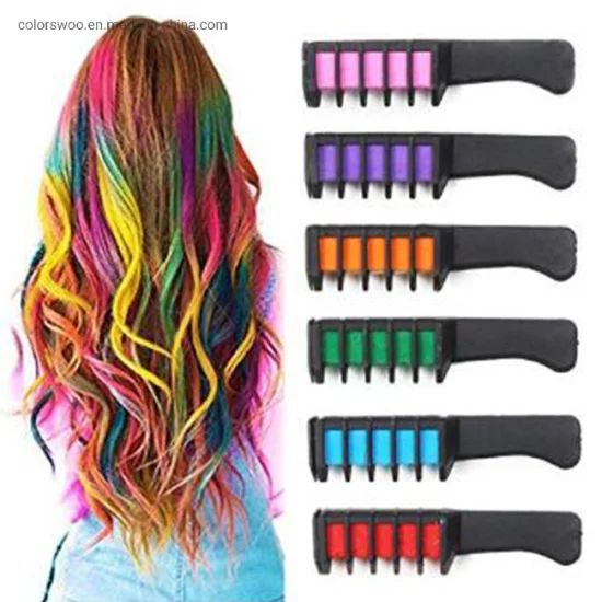 Hair Coloring Chalk Comb Salon for Kids Temporary Hair Color Origin China Type Hair Chalk Material Plastic Model NO. - Image 1