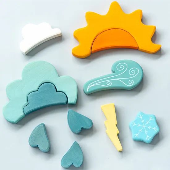 Rainbow Building Block Weather Combination Set Toy Origin China Scale Medium Style Chinese Color as Photo Trademark - Image 3