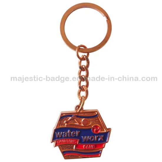 Copper Plating & Metal Key Chain Size 1.5" Style Cute Shape Abstract Thickness 1.5mm Specification SGS HS Code - Image 1
