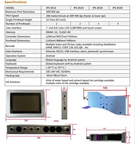 Double Head 25.4mm Tij 2.5 Thermal Inkjet Printer Stable Smart Expiry Date Coding Machine Arabic Russian Language - Image 6