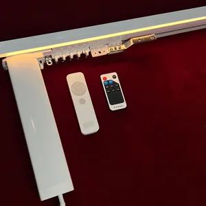 Wholesale Modern Smart Motorized Curtain Track with LED Light - Image 2