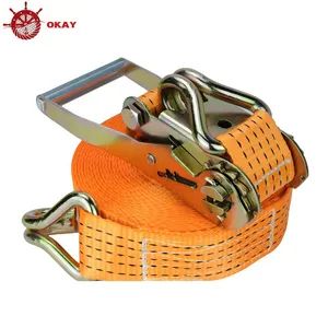 Polyester Ratchet Tie Strap for General Cargo Fixing and Truck Transport - Image 4